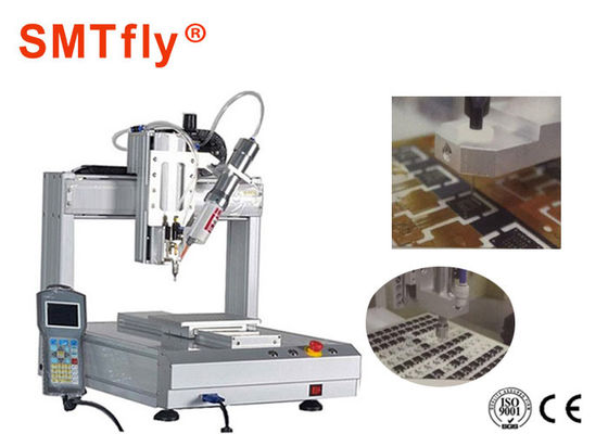 China Máquina de enseñanza del dispensador del pegamento de SMT del método de control de la caja para los chips CI SMTfly-AB del PWB proveedor